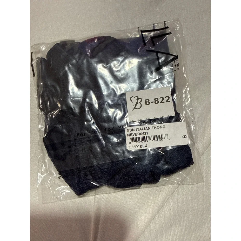 Cosabella Navy Blue Lace Italian Thong‎ Sexy Sheer Underwear